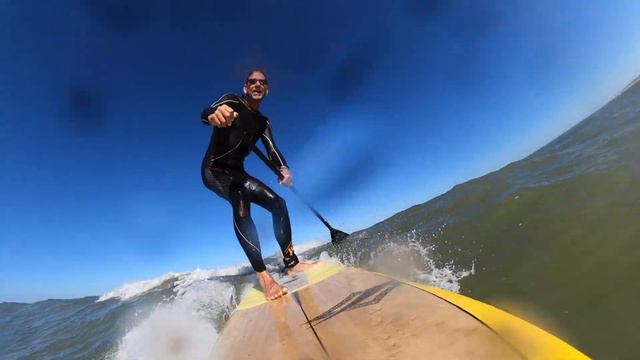 SUP Surfing with Naish Hokua 9.5 in France, July 7th 2022 - morning surf -the last day смотреть онлайн