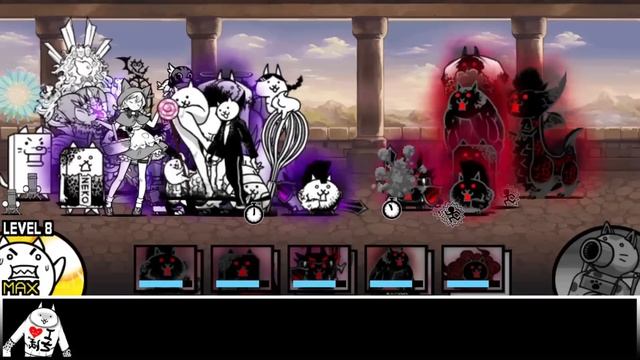 The Battle Cats - All White Enemies VS Black Manic! смотреть онлайн