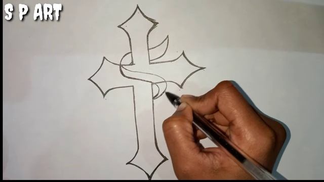 How To Draw Tattoo ||Cross symbol tattoos designs|| Christion Symbol tattoo смотреть онлайн