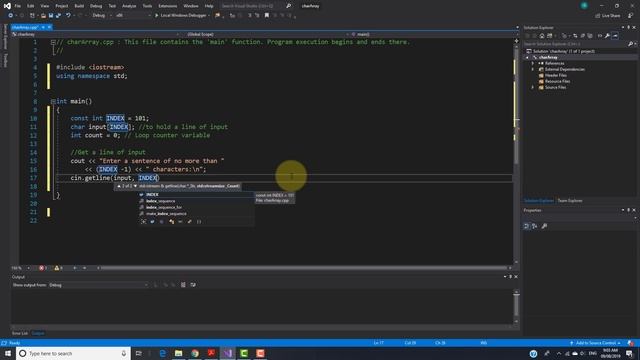 C++ Tutorial | Application that stores a string in a char array and displays it then смотреть онлайн