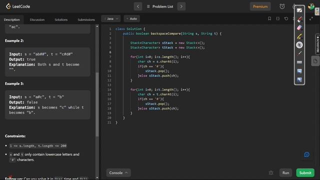 844. Backspace String Compare ?| Leetcode | Level 1 | JAVA смотреть онлайн