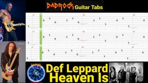 Heaven Is - Def Leppard - Lead Guitar TABS Lesson
