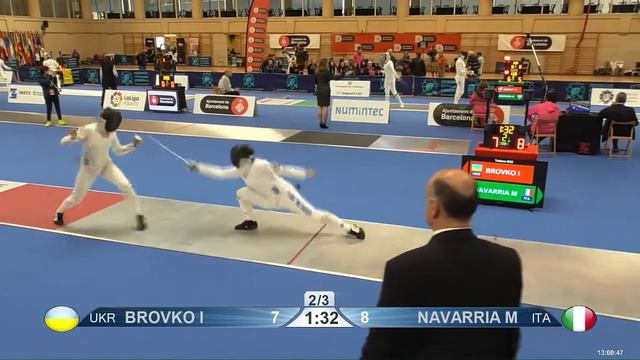 2018 92 T32 14 F E Individual Barcelona ESP WC RED BROVKO UKR vs NAVARRIA ITA смотреть онлайн