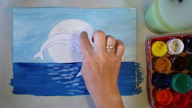 Как нарисовать дельфина. смотреть онлайн