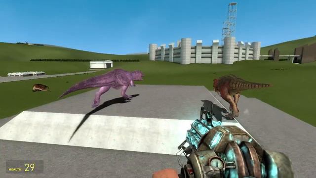 Tyrannosaurus vs Giganotosaurus GMOD Battle | Garry's Mod смотреть онлайн