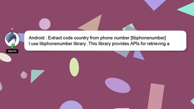 Android : Extract code country from phone number [libphonenumber] смотреть онлайн