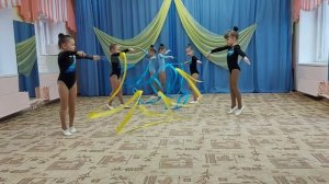 Спортивный танец с гимнастической лентой "Фиерия".