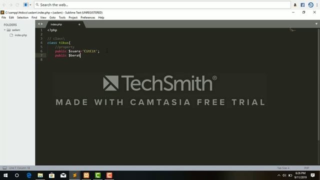 Membuat Class Dan Property OOP PHP. смотреть онлайн