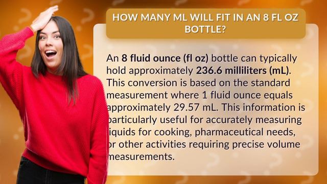 How many mL will fit in an 8 fl oz bottle? смотреть онлайн