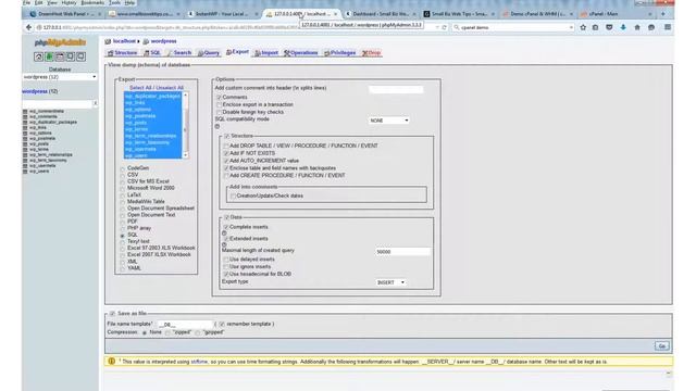 Backup WordPress Database from phpMyAdmin смотреть онлайн