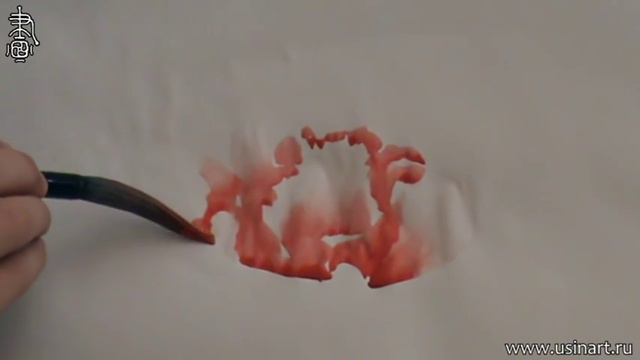 Обучение рисованию Пиона при помощи живописи у-син. Урок 1. _Цветок Пиона смотреть онлайн