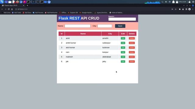#flask with #ajax #crud opration , source code ?? смотреть онлайн