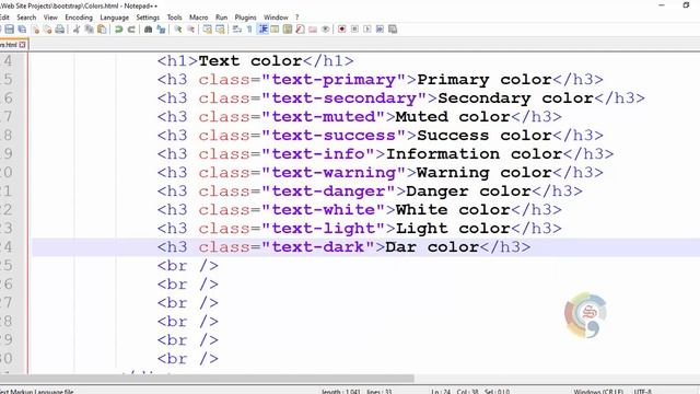 05 Bootstrap Colors الألوان смотреть онлайн