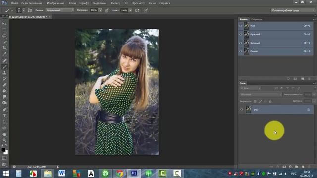 Как размыть фон на фото в Фотошопе смотреть онлайн