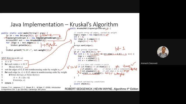 3. Java Coding of Kruskal's and Prim's Algorithm смотреть онлайн