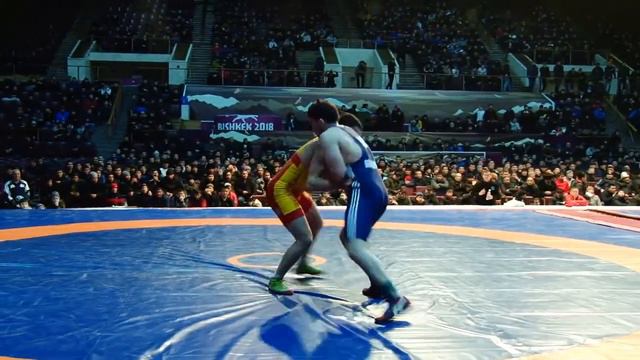 Греко-римская борьба. Чемпионат Кыргызстана-2019. 87 кг 1\2 Атабек Азисбеков-Аскат Бейшебеков смотреть онлайн