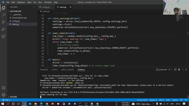 NoobDev EP02 | Making a YouTube Viewbot | Web Automation using Selenium | Python Tutorial смотреть онлайн