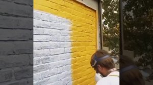 Покраска кирпича
