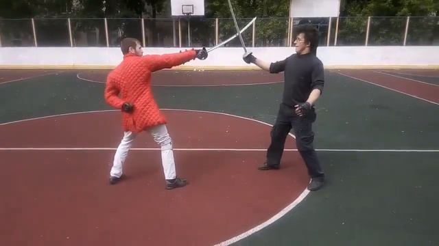 Отработка одного из вариантов блока. Обучение фехтованию. смотреть онлайн