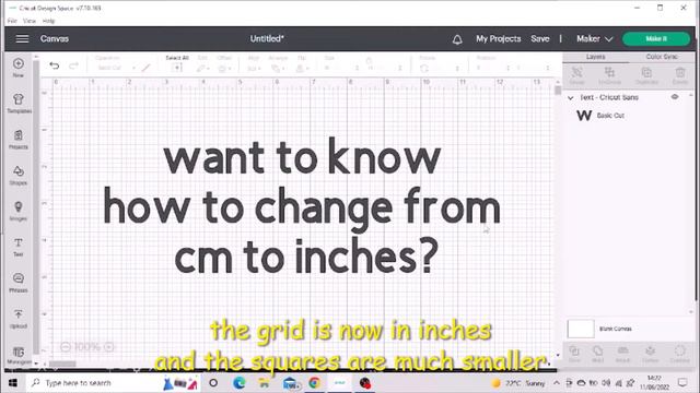 Cricut Design space how to change from CM to inches #cricut #cricutdesignspace #cricuthelp смотреть онлайн