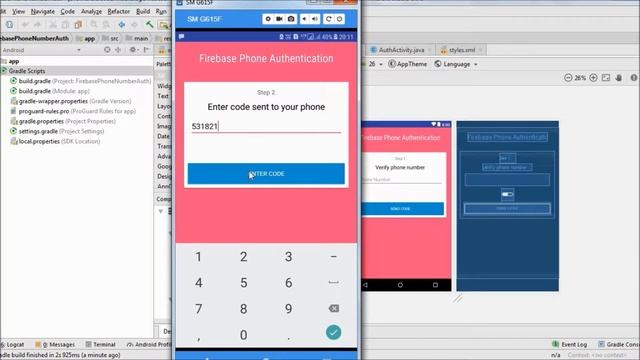 Firebase Phone Number Authentication In Android Studio смотреть онлайн