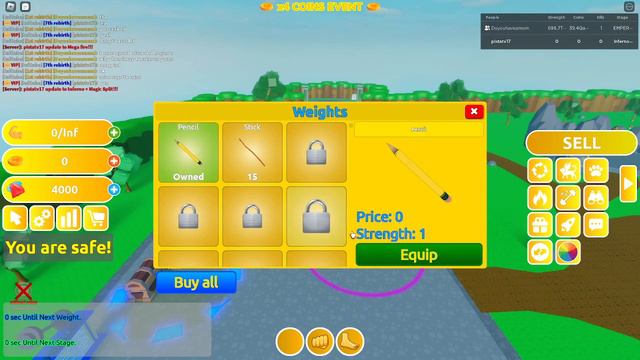 Getting 7Th Rebirth And Stages And Weights In Fast Lifting Simulator смотреть онлайн
