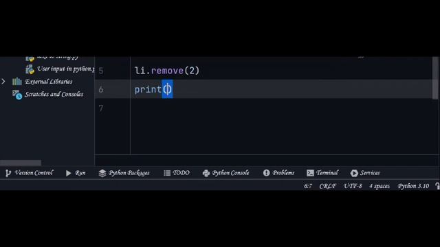 Insert() and remove() function in python #code #programming #python #viral смотреть онлайн