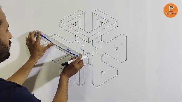 Optical illusion 3D wall decoration | 3D wall art design | 3D wall painting | interior design смотреть онлайн