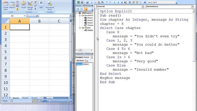Excel VBA Topic 6.5 - Select Case Structures смотреть онлайн