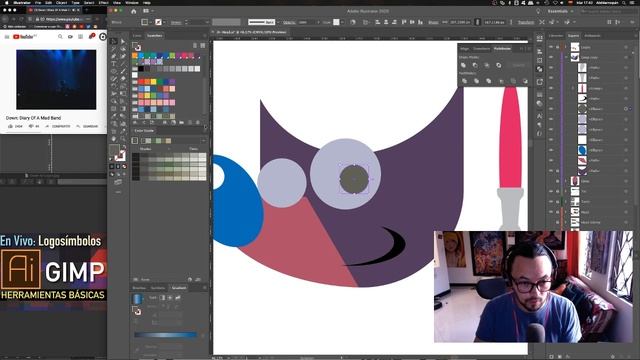 Adobe Illustrator - Dibujar El Logo De GIMP