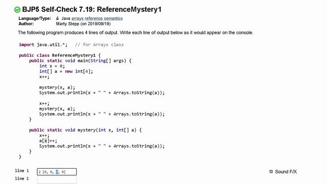 Java Practice It | Self-Check 7.19: ReferenceMystery1 | arrays, syntax, array basics смотреть онлайн