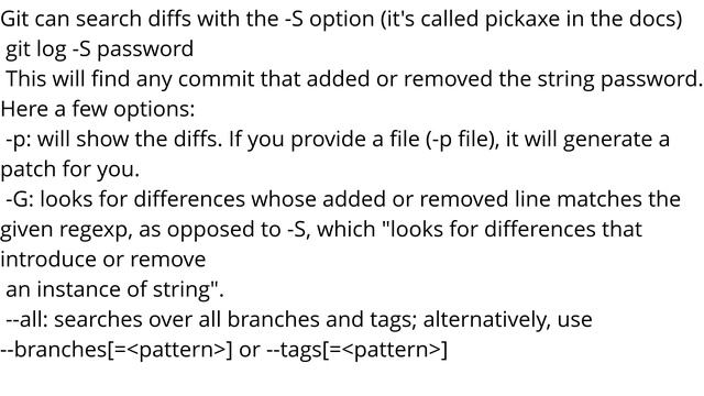 Search all of Git history for a string [duplicate] смотреть онлайн
