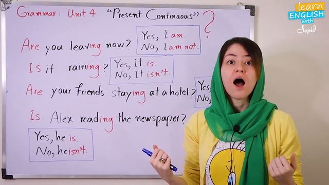 Grammar in Use - Present Continuous Tense - question form смотреть онлайн