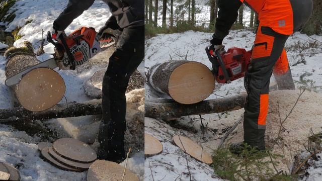 How Fast Does Stihl MS 500i Cut With ⅜ Picco Chain? смотреть онлайн
