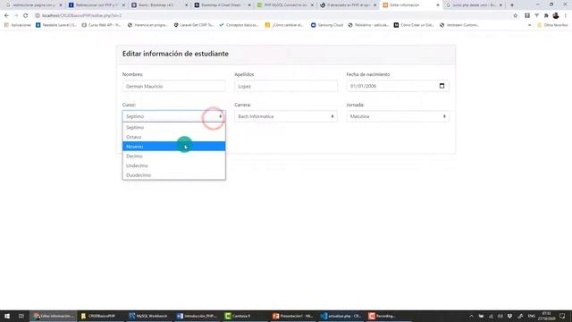 CRUD Básico PHP 7 de 7 смотреть онлайн