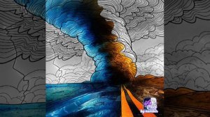 как нарисовать песочное торнадо и обычное торнадо