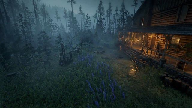 Delightful ambience of heavy rain and divine thunder in the forest | Rain & Thunder ASMR RDR2 смотреть онлайн