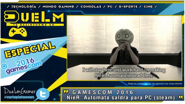 [GAMESCOM 2016] NieR: AUTOMATA SALDRÁ PARA PC (STEAM) смотреть онлайн