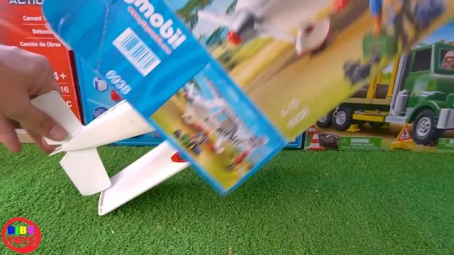Fire Truck, Garbage Trucks, Cement Mixer & Wild Life PLAYMOBIL Construction Toy Vehicles for Kids смотреть онлайн
