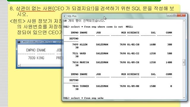 9강 oracle 11g SQL Like, sort,(오라클 정렬) смотреть онлайн