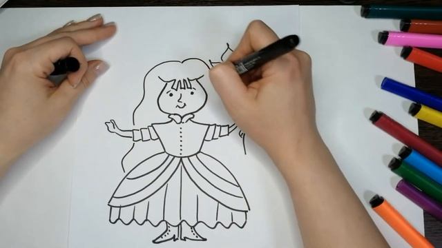 Как нарисовать принцессу с золотистыми волосами? смотреть онлайн