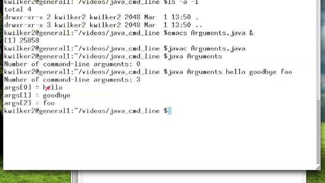 Java Command-Line Arguments смотреть онлайн