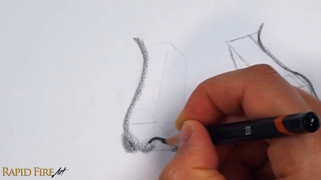 How to Draw a ¾ Nose - EASY
