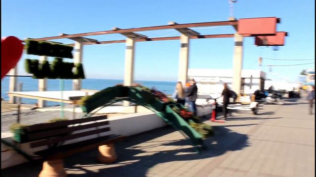 Набережная Адлера от реки Мзымта в декабре 2021. смотреть онлайн