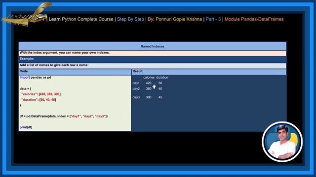 Learn Pandas Complete Course |Step By Step| Data Frames | Ponnuri Gopie Krishna | Part-5 смотреть онлайн