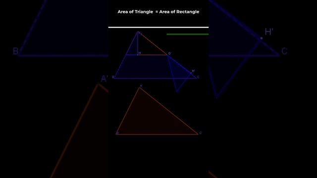 Triangle into a Rectangle An Animated || Transforming - Geogebra смотреть онлайн