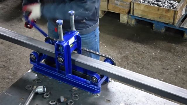 Гнём профиль 60 на 40. Правильно фиксируем трубу наборными шайбами. Инструкция. Трубогиб Цепон ПР смотреть онлайн