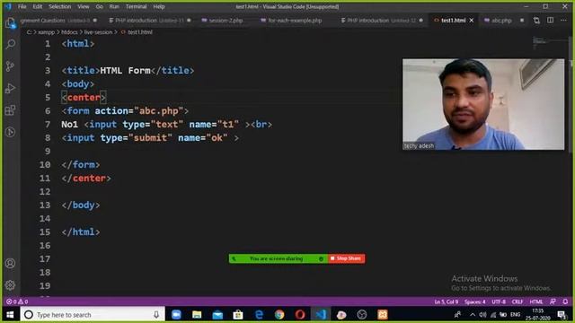 How to get HTML input into PHP (Uncut Live video session taken on 25 july) смотреть онлайн