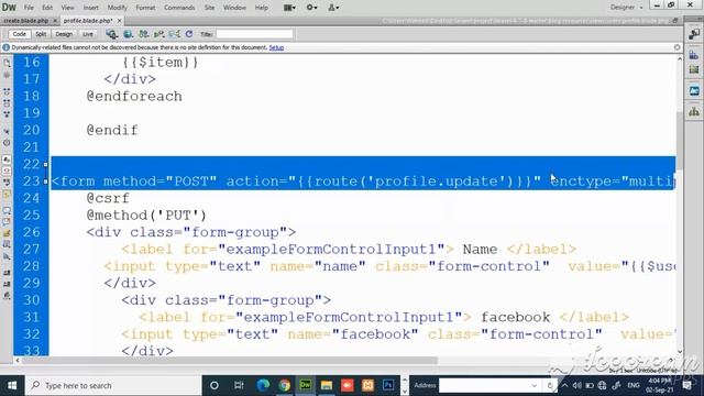 PHP laravel 8 #040authentication profile & controller & one to many смотреть онлайн