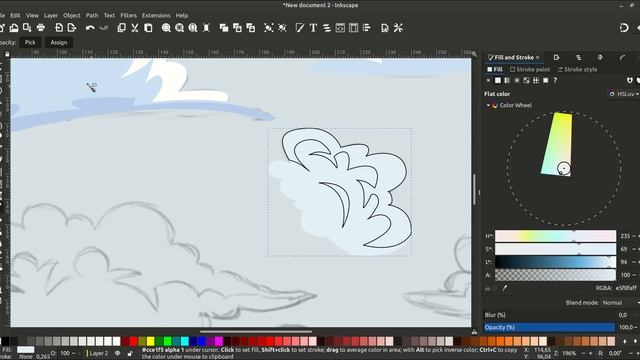 Drawing Clouds Pack. Made with Inkscape + Krita смотреть онлайн